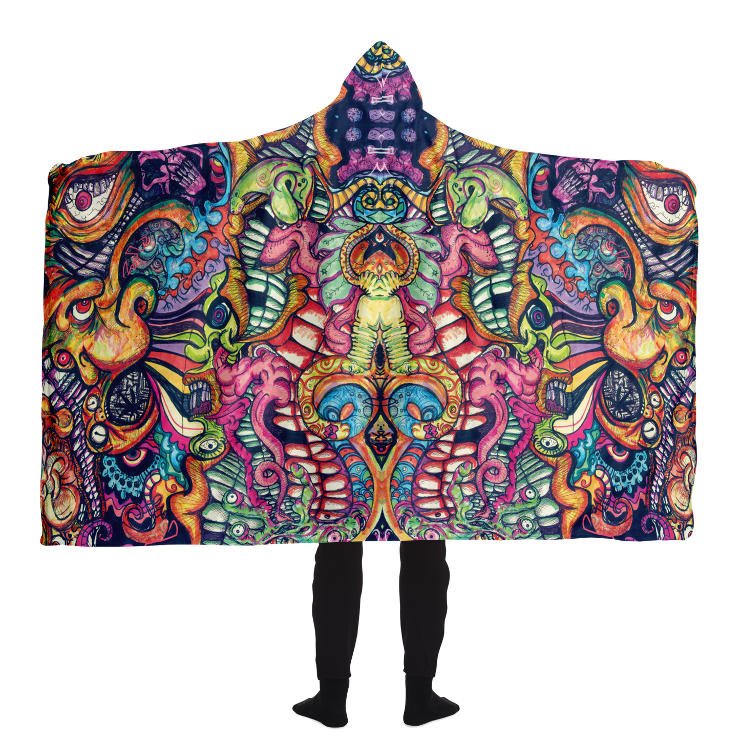 Toothy Hooded Blanket