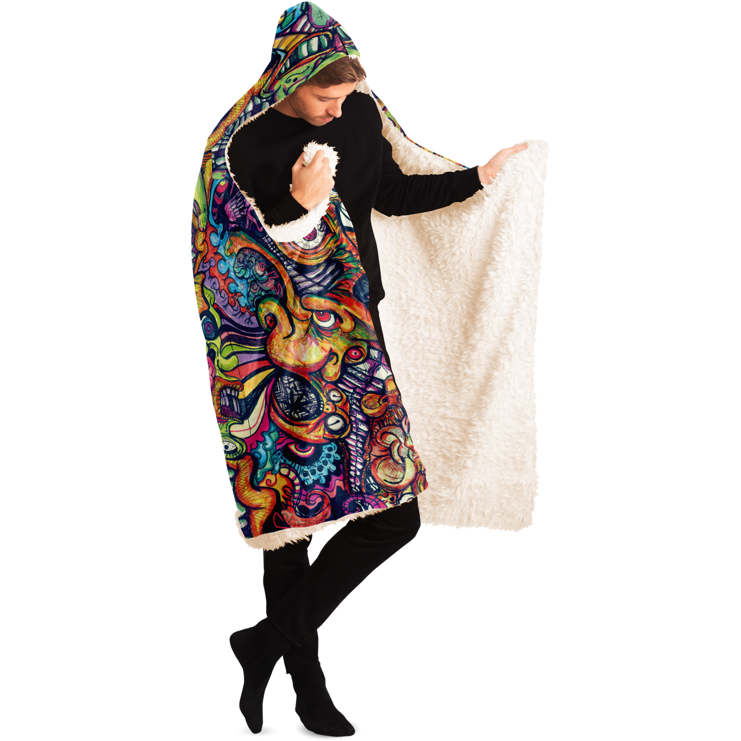 Toothy Hooded Blanket