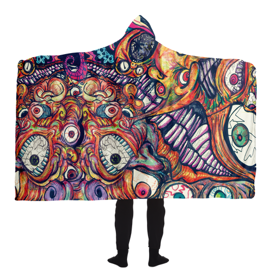 Eyes 'n' Mouth Hooded Blanket
