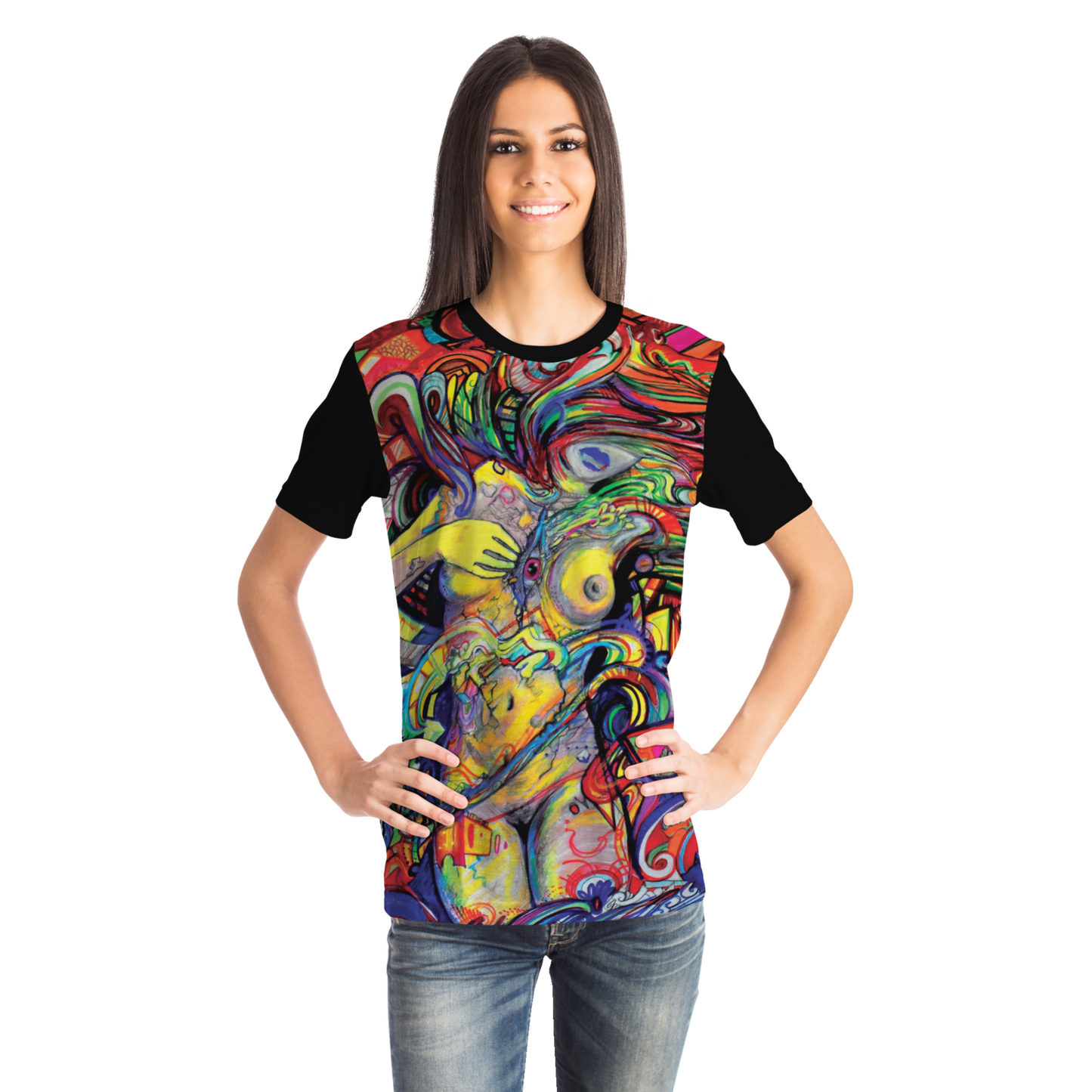 Water Color Red Woman T Shirt
