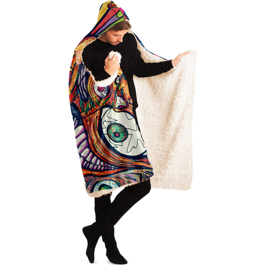 Eyes 'n' Mouth Hooded Blanket