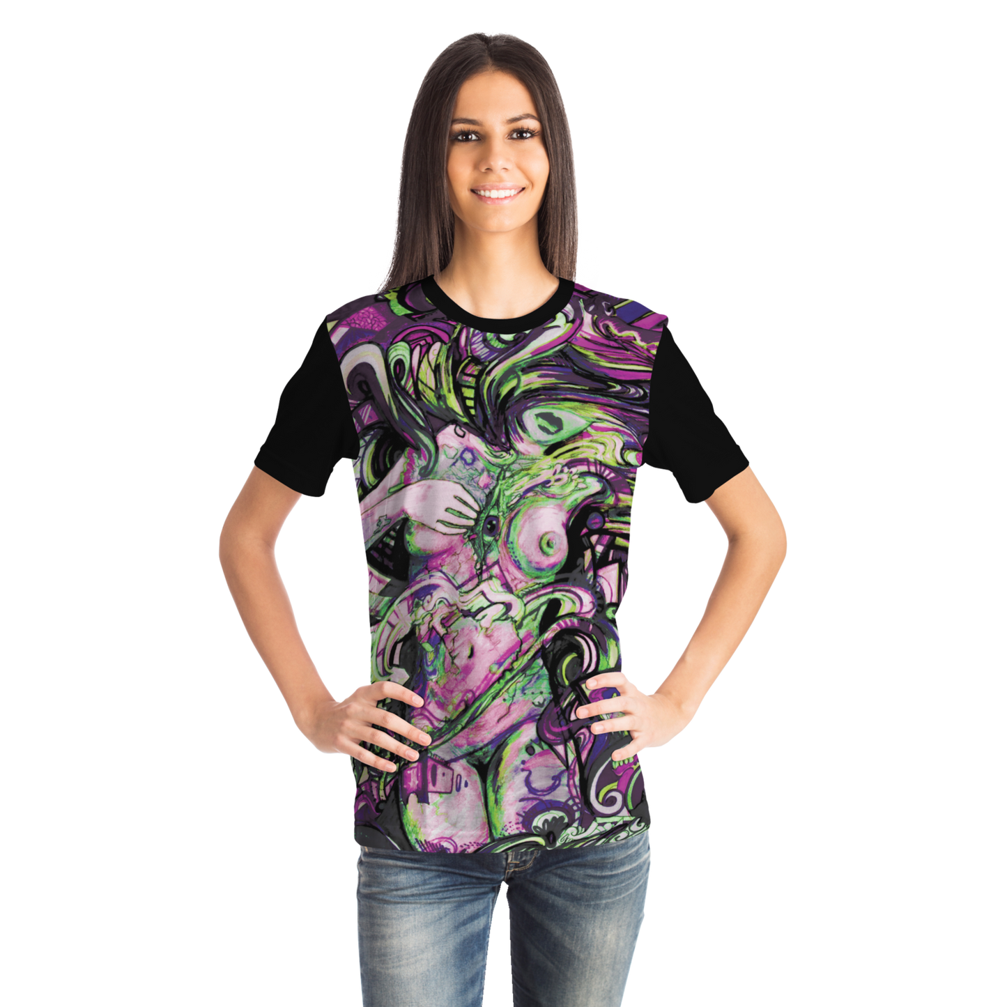 Water Color Red Woman T Shirt