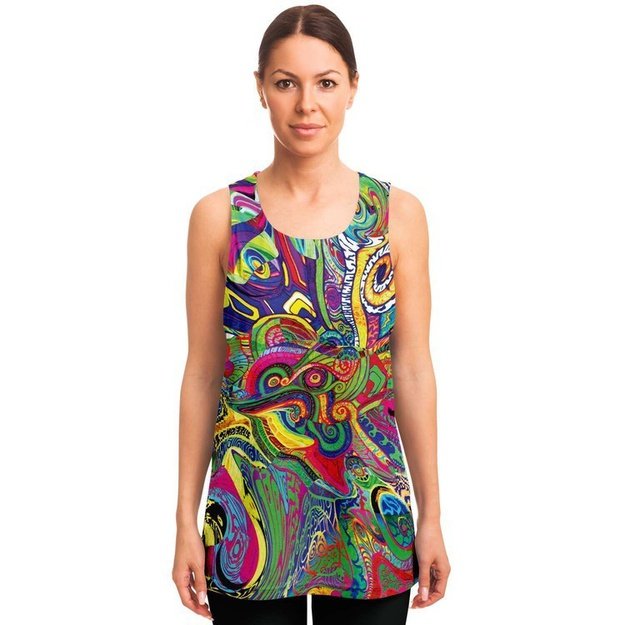 spiral shroom Tank - Unisex Tank Top - Artist, Colorful, Kamal MishMish, Kmish, KMish213, MishMish, Psychedelic, tank top, Trippy, Unique Art, unisex - Wrinkled Minds Wardrobe