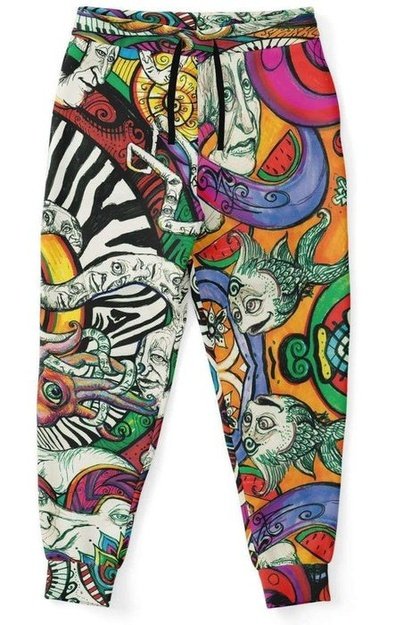 Octophantopus Joggers - Joggers - Artist, Colorful, Kamal MishMish, Kmish, KMish213, MishMish, Psychedelic, Trippy, Unique Art - Wrinkled Minds Wardrobe