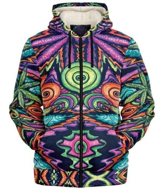 Ganjanesh Fleece Zip-Up Hoodie - Microfleece Ziphoodie - Artist, Kamal MishMish, Kmish, KMish213, MishMish - Wrinkled Minds Wardrobe