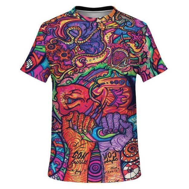 Jaded T-Shirt - Pocket T-shirt - Artist, Cannabis, Colorful, Kamal MishMish, Kmish, KMish213, MishMish, Pocket T-Shirt, Psychedelic, T Shirt, Trippy, Unique Art - Wrinkled Minds Wardrobe