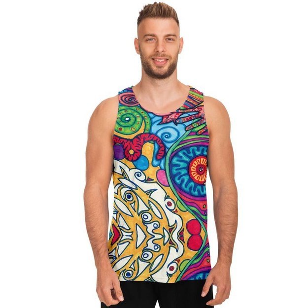 OGanesh Tank - Unisex Tank Top - Artist, Cannabis, Colorful, Elephant, Kamal MishMish, Kmish, KMish213, MishMish, Psychedelic, tank top, Trippy, Unique Art, unisex - Wrinkled Minds Wardrobe