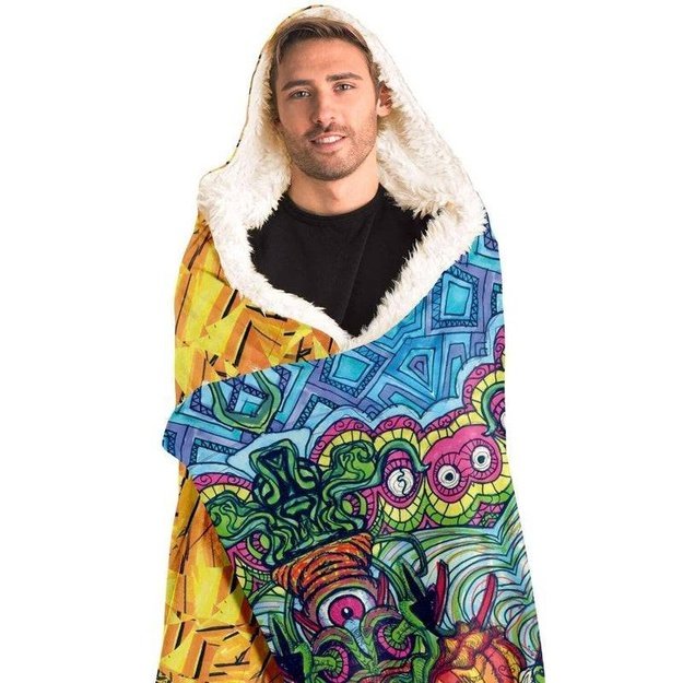 Forking Cyclops Hooded Blanket - Hooded Blanket - Artist, Kamal MishMish, Kmish, KMish213, MishMish - Wrinkled Minds Wardrobe