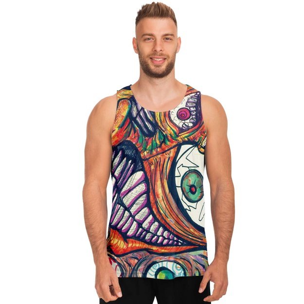 Eyes 'n' Mouth Tank - Unisex Tank Top -  - Wrinkled Minds Wardrobe