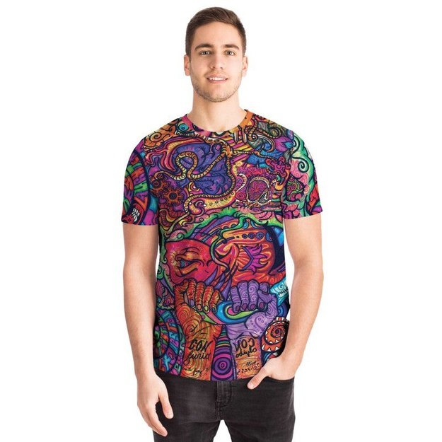 Jaded T-Shirt - Pocket T-shirt - Artist, Cannabis, Colorful, Kamal MishMish, Kmish, KMish213, MishMish, Pocket T-Shirt, Psychedelic, T Shirt, Trippy, Unique Art - Wrinkled Minds Wardrobe