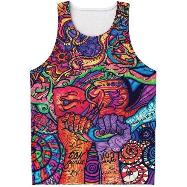 Jaded Tank - Unisex Tank Top - Artist, Colorful, Kamal MishMish, Kmish, KMish213, MishMish, Psychedelic, tank top, Trippy, Unique Art, unisex - Wrinkled Minds Wardrobe