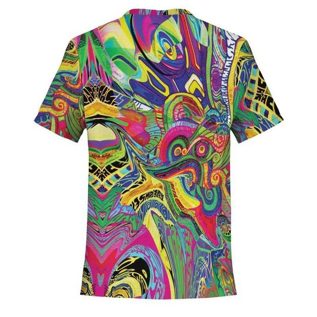 Spiral Shroom Color T-Shirt - Pocket T-shirt - Artist, Colorful, Kamal MishMish, Kmish, KMish213, MishMish, Pocket T-Shirt, Psychedelic, T Shirt, Trippy, Unique Art - Wrinkled Minds Wardrobe