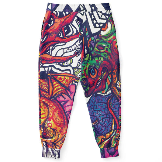 Dragon Graffiti Joggers - Fashion Jogger - Artist, Joggers, Kamal MishMish, Kmish, KMish213, MishMish, Pants, Psychedelic, Sweatpants, Sweats, Trippy, Unique Art, unisex - Wrinkled Minds Wardrobe