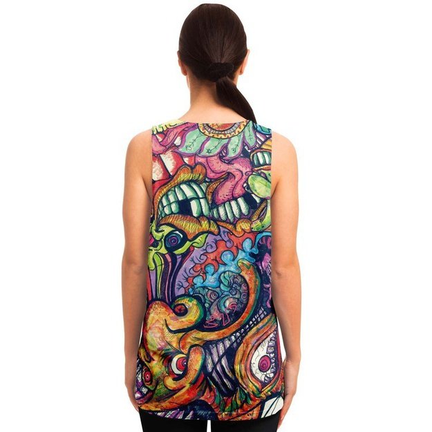 Toothy Tank - Unisex Tank Top - Artist, Colorful, Kamal MishMish, Kmish, KMish213, MishMish, Psychedelic, tank top, Trippy, Unique Art, unisex - Wrinkled Minds Wardrobe