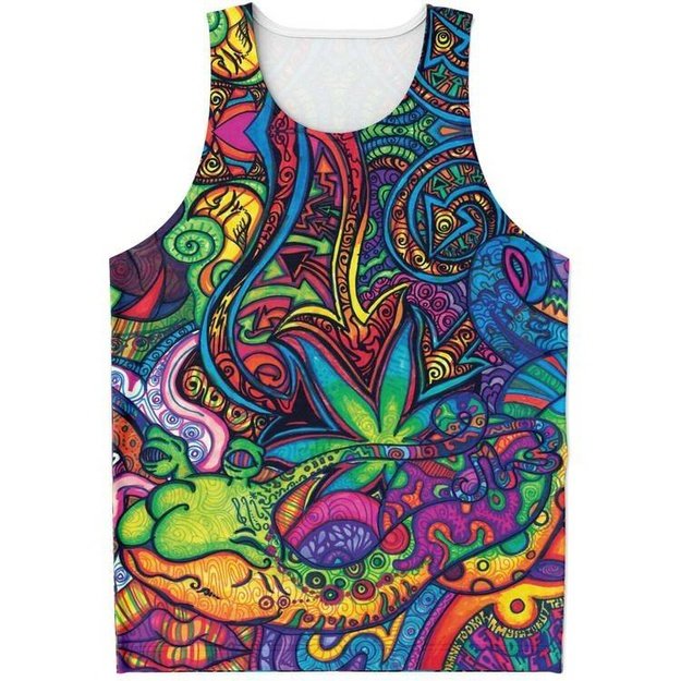 og snail tank - Unisex Tank Top - Artist, Cannabis, Colorful, Kamal MishMish, Kmish, KMish213, MishMish, Psychedelic, tank top, Trippy, Unique Art, unisex - Wrinkled Minds Wardrobe