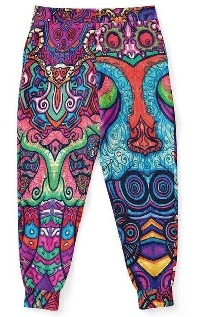 Jaded Joggers - Joggers - Artist, Colorful, Kamal MishMish, Kmish, KMish213, MishMish, Psychedelic, Trippy, Unique Art - Wrinkled Minds Wardrobe