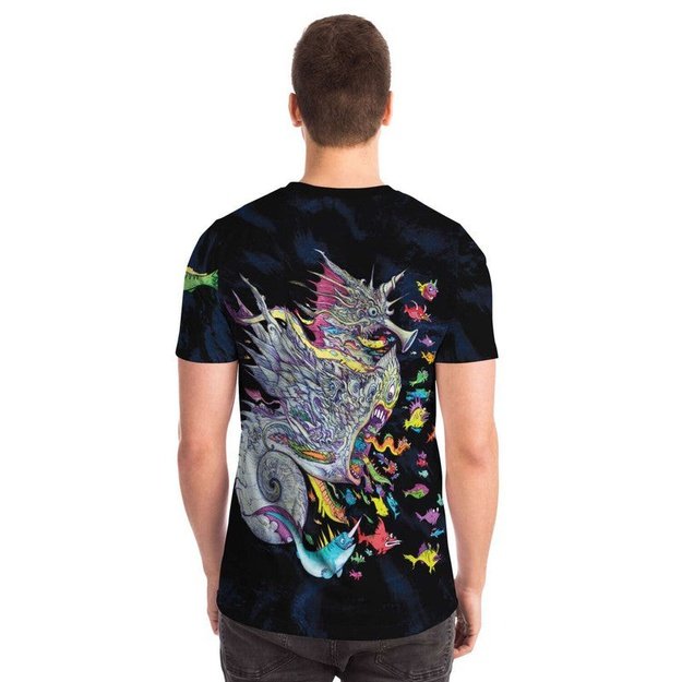 Seahorse Monster T-Shirt - T-shirt - Artist, Colorful, Kamal MishMish, Kmish, KMish213, MishMish, Psychedelic, Sea Life, T Shirt, Trippy, Unique Art - Wrinkled Minds Wardrobe