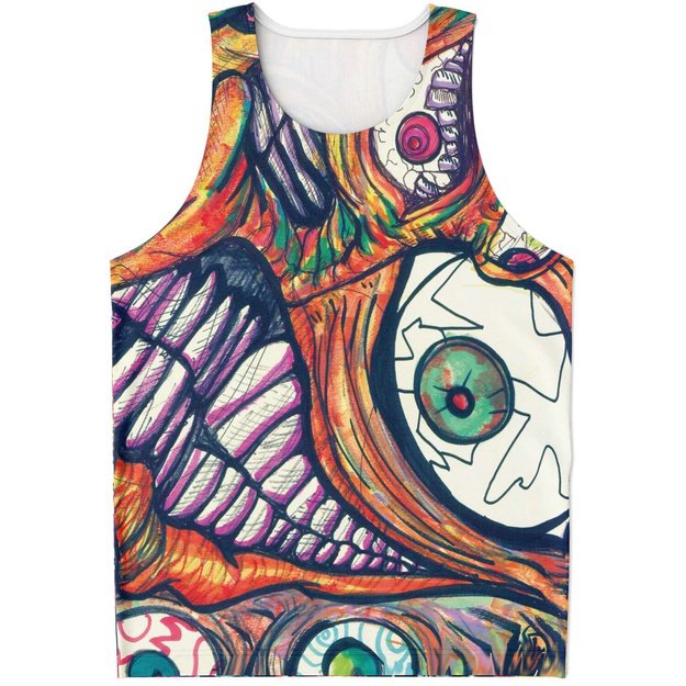 Eyes 'n' Mouth Tank - Unisex Tank Top -  - Wrinkled Minds Wardrobe