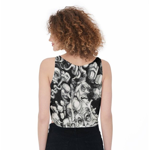 Many Faces Cropped Tank