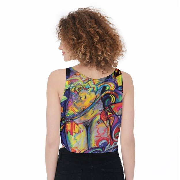 Water Color Woman Cropped Tank