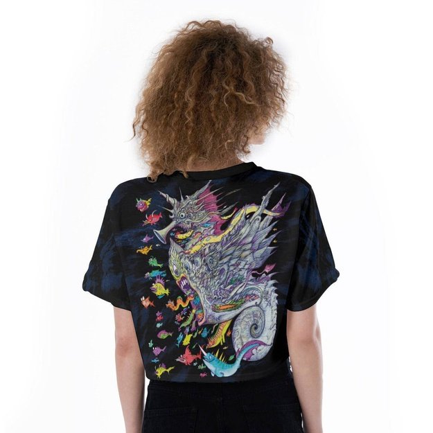 Seahorse Monster Cropped Shirt