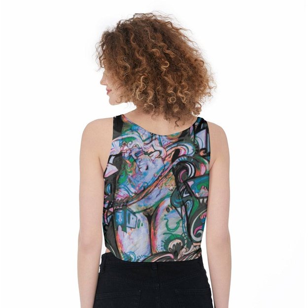 Water Color Woman Cropped Tank