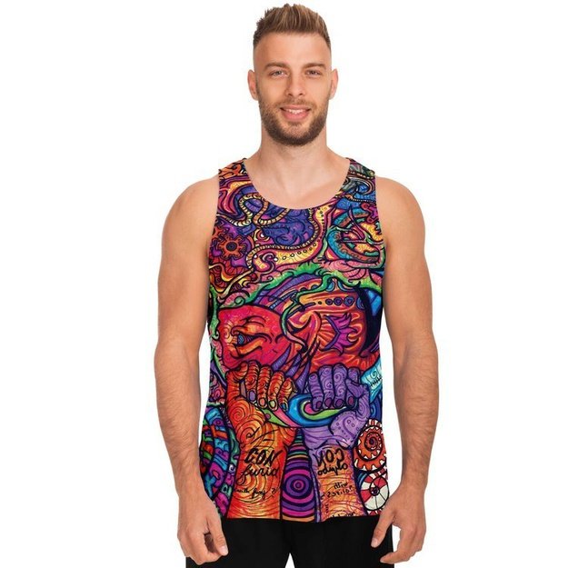 Jaded Tank - Unisex Tank Top - Artist, Colorful, Kamal MishMish, Kmish, KMish213, MishMish, Psychedelic, tank top, Trippy, Unique Art, unisex - Wrinkled Minds Wardrobe