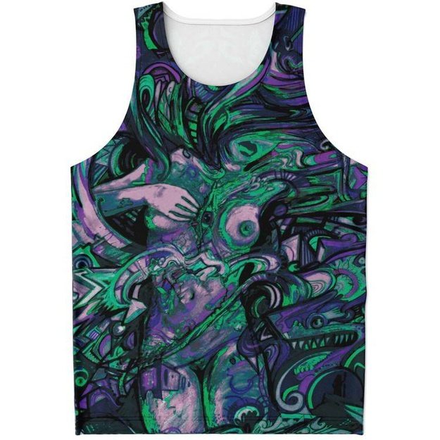 Water Color Woman Tank - Unisex Tank Top - Artist, Colorful, Kamal MishMish, Kmish, KMish213, MishMish, Psychedelic, tank top, Trippy, Unique Art, unisex - Wrinkled Minds Wardrobe - toxic