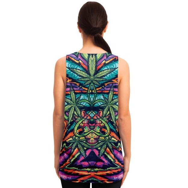 Ganjanesh Tank - Unisex Tank Top - Artist, Cannabis, Colorful, Elephant, Kamal MishMish, Kmish, KMish213, MishMish, Psychedelic, tank top, Trippy, Unique Art, unisex - Wrinkled Minds Wardrobe