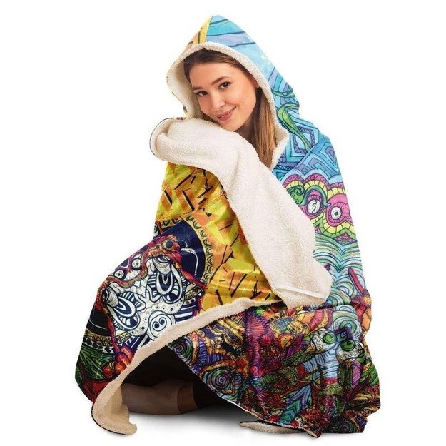 Forking Cyclops Hooded Blanket - Hooded Blanket - Artist, Kamal MishMish, Kmish, KMish213, MishMish - Wrinkled Minds Wardrobe