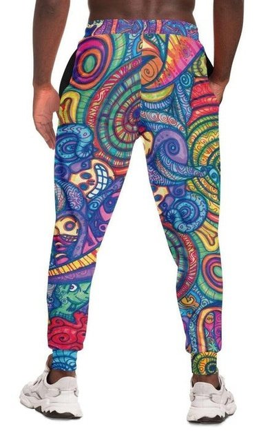 Pink Shark Boy Joggers - Joggers - Artist, Colorful, Kamal MishMish, Kmish, KMish213, MishMish, Psychedelic, Trippy, Unique Art - Wrinkled Minds Wardrobe