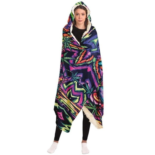 Ganjanesh Hooded Blanket - Hooded Blanket - Artist, Kamal MishMish, Kmish, KMish213, MishMish - Wrinkled Minds Wardrobe