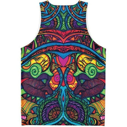 og snail tank - Unisex Tank Top - Artist, Cannabis, Colorful, Kamal MishMish, Kmish, KMish213, MishMish, Psychedelic, tank top, Trippy, Unique Art, unisex - Wrinkled Minds Wardrobe