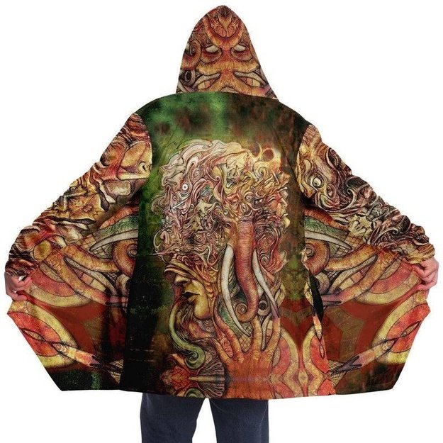 Hooded Woman Cloak - Microfleece Cloak - Artist, Kamal MishMish, Kmish, KMish213, MishMish - Wrinkled Minds Wardrobe