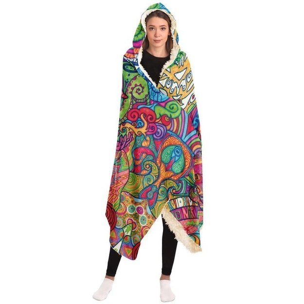 OGanesh Hooded Blanket - Hooded Blanket - Artist, Kamal MishMish, Kmish, KMish213, MishMish - Wrinkled Minds Wardrobe