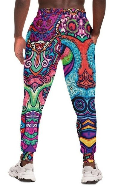 Jaded Joggers - Joggers - Artist, Colorful, Kamal MishMish, Kmish, KMish213, MishMish, Psychedelic, Trippy, Unique Art - Wrinkled Minds Wardrobe