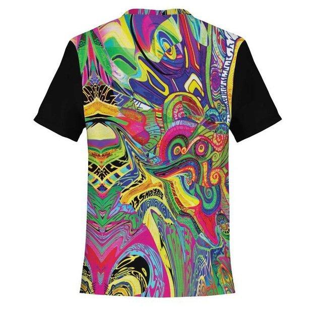 Spiral Shroom Color T-Shirt - Pocket T-shirt - Artist, Colorful, Kamal MishMish, Kmish, KMish213, MishMish, Pocket T-Shirt, Psychedelic, T Shirt, Trippy, Unique Art - Wrinkled Minds Wardrobe