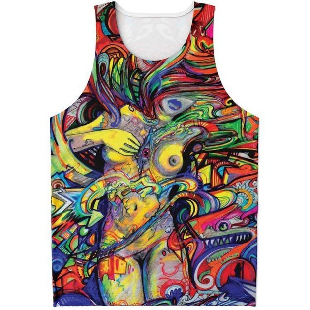 Water Color Woman Tank - Unisex Tank Top - Artist, Colorful, Kamal MishMish, Kmish, KMish213, MishMish, Psychedelic, tank top, Trippy, Unique Art, unisex - Wrinkled Minds Wardrobe - original