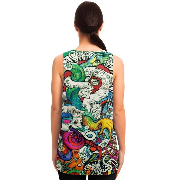 Octophantopus Tank - Unisex Tank Top - Artist, Colorful, Kamal MishMish, Kmish, KMish213, MishMish, Octopus, Pocket T-Shirt, Psychedelic, Sea Life, tank top, Trippy, Unique Art, unisex - Wrinkled Minds Wardrobe