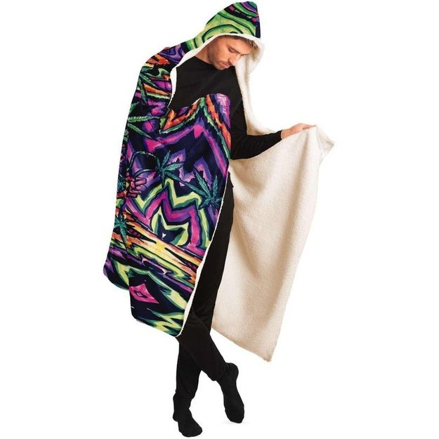 Ganjanesh Hooded Blanket - Hooded Blanket - Artist, Kamal MishMish, Kmish, KMish213, MishMish - Wrinkled Minds Wardrobe