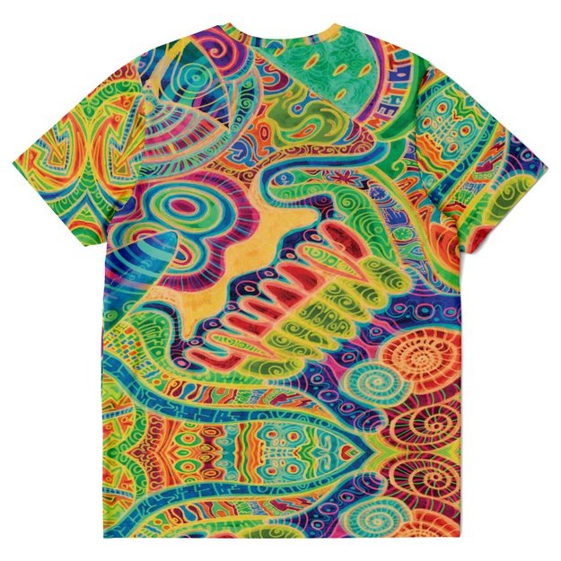 Pink Shark Boy T-Shirt - T-shirt - Artist, Colorful, Kamal MishMish, Kmish, KMish213, MishMish, Psychedelic, Sea Life, T Shirt, Trippy, Unique Art - Wrinkled Minds Wardrobe