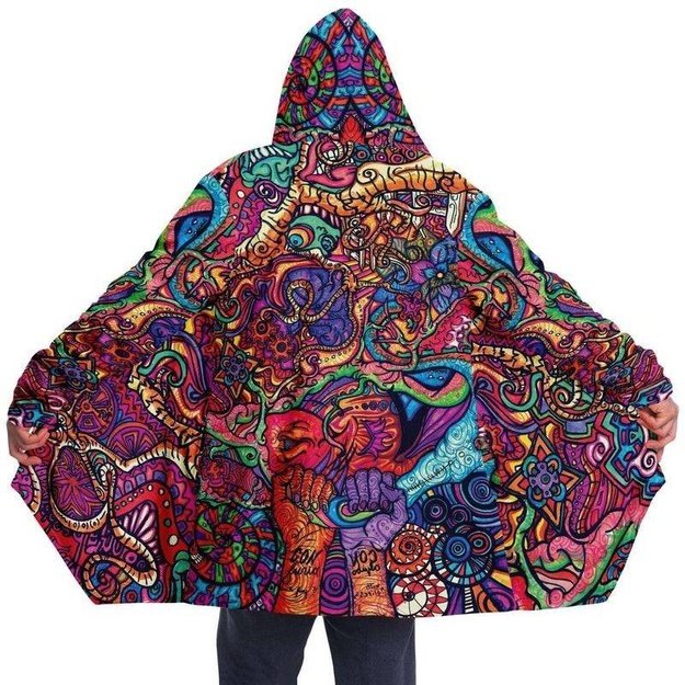 Jaded Cloak - Microfleece Cloak - Artist, Kamal MishMish, Kmish, KMish213, MishMish - Wrinkled Minds Wardrobe