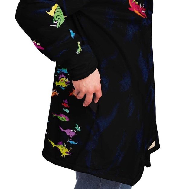 Seahorse Monster Cloak - Microfleece Cloak - Artist, Kamal MishMish, Kmish, KMish213, MishMish - Wrinkled Minds Wardrobe