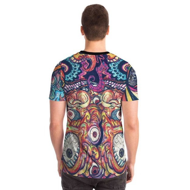 Eyes 'n' Mouth T-shirt - T-shirt - Artist, Colorful, Kamal MishMish, Kmish, KMish213, MishMish, Psychedelic, T Shirt, Trippy, Unique Art - Wrinkled Minds Wardrobe