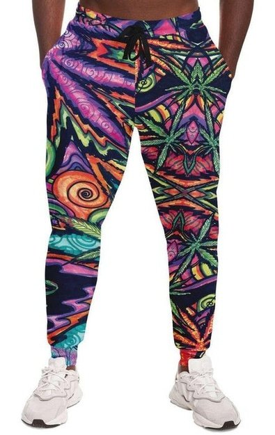 Ganjanesh Joggers - Joggers - Artist, Cannabis, Colorful, Kamal MishMish, Kmish, KMish213, MishMish, Psychedelic, Trippy, Unique Art - Wrinkled Minds Wardrobe