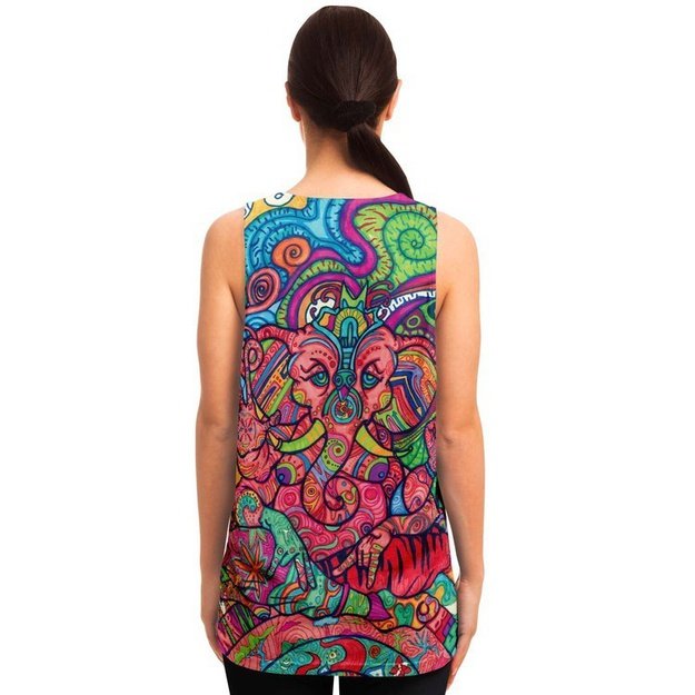 OGanesh Tank - Unisex Tank Top - Artist, Cannabis, Colorful, Elephant, Kamal MishMish, Kmish, KMish213, MishMish, Psychedelic, tank top, Trippy, Unique Art, unisex - Wrinkled Minds Wardrobe