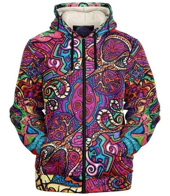 Jaded Fleece Zip-Up Hoodie - Microfleece Ziphoodie - Artist, Kamal MishMish, Kmish, KMish213, MishMish - Wrinkled Minds Wardrobe