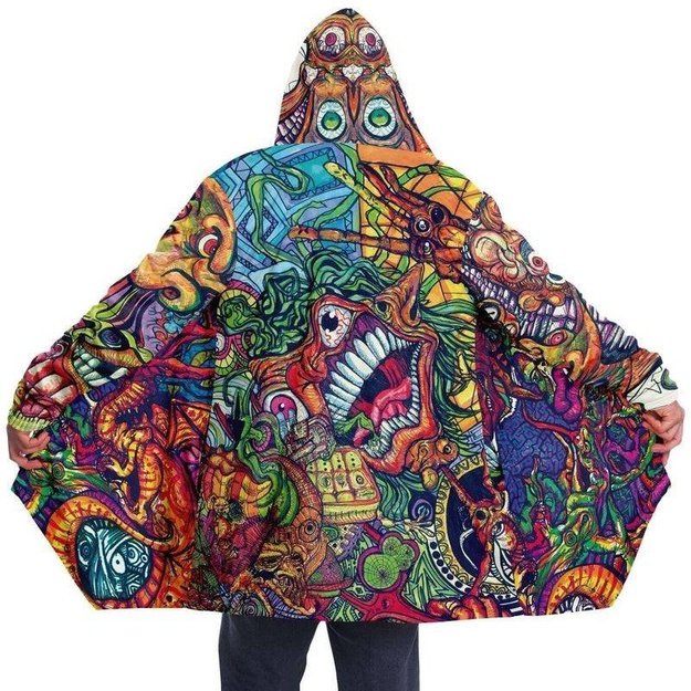 Forking Cyclops Cloak - Microfleece Cloak - Artist, Kamal MishMish, Kmish, KMish213, MishMish - Wrinkled Minds Wardrobe