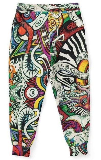 Octophantopus Joggers - Joggers - Artist, Colorful, Kamal MishMish, Kmish, KMish213, MishMish, Psychedelic, Trippy, Unique Art - Wrinkled Minds Wardrobe