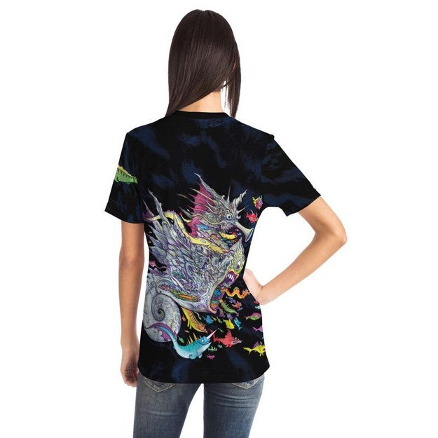 Seahorse Monster T-Shirt - T-shirt - Artist, Colorful, Kamal MishMish, Kmish, KMish213, MishMish, Psychedelic, Sea Life, T Shirt, Trippy, Unique Art - Wrinkled Minds Wardrobe